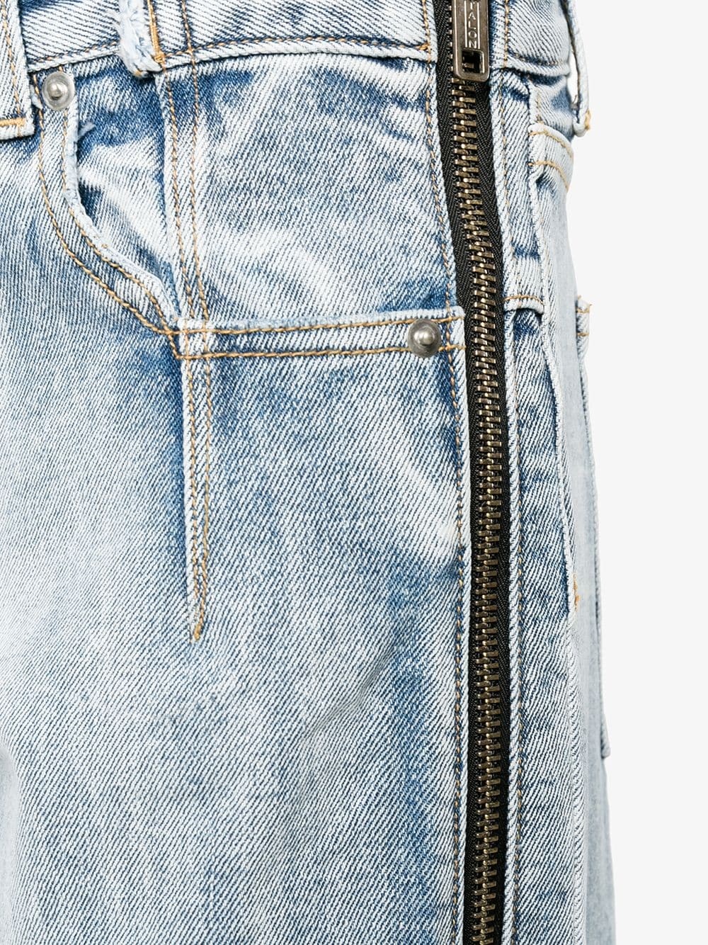 zip-detail denim jeans - 5