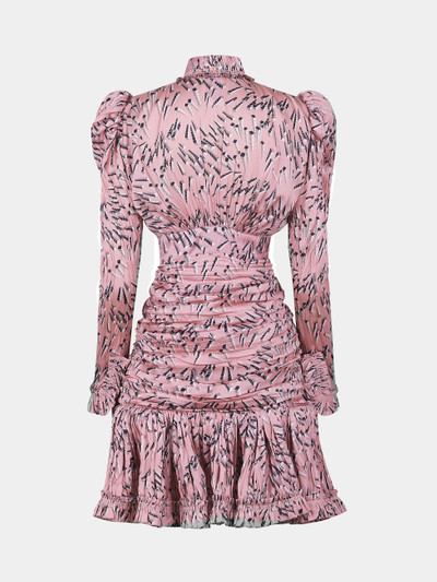 Paco Rabanne PLEATED PINK DRESS WITH PATTERNS outlook