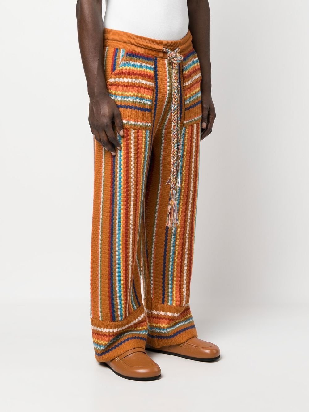 striped straight-leg trousers - 3