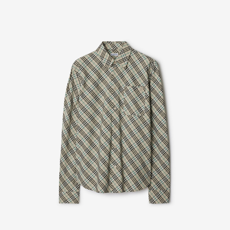 Relaxed Fit Check Cotton Shirt - 1
