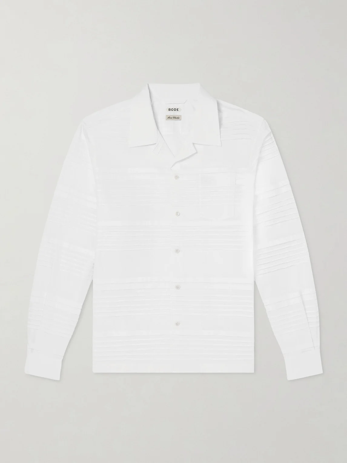 Chamomile Camp-Collar Logo-Embroidered Cotton-Poplin Shirt - 1