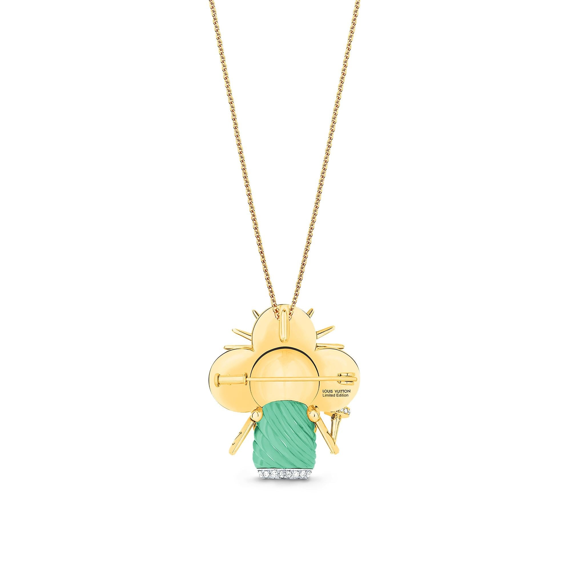 Vivienne Statue Of Liberty, White Gold, Yellow Gold, Lacquer & Diamonds - 5