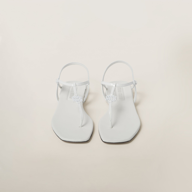 Miu Miu Patent thong sandals outlook