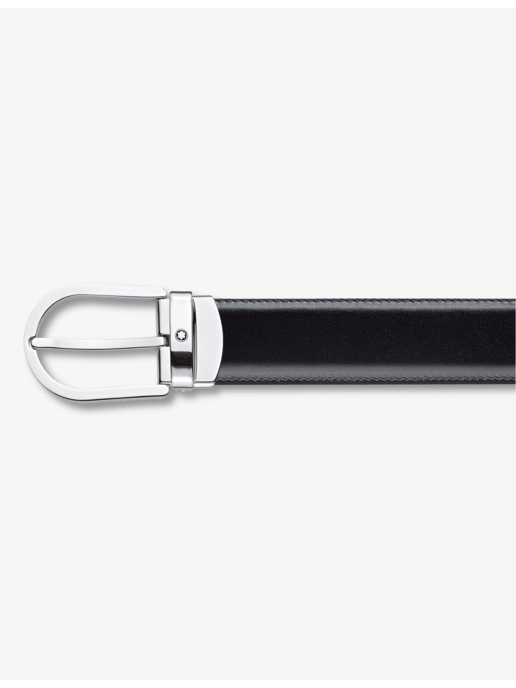 Horseshoe-buckle leather belt - 2