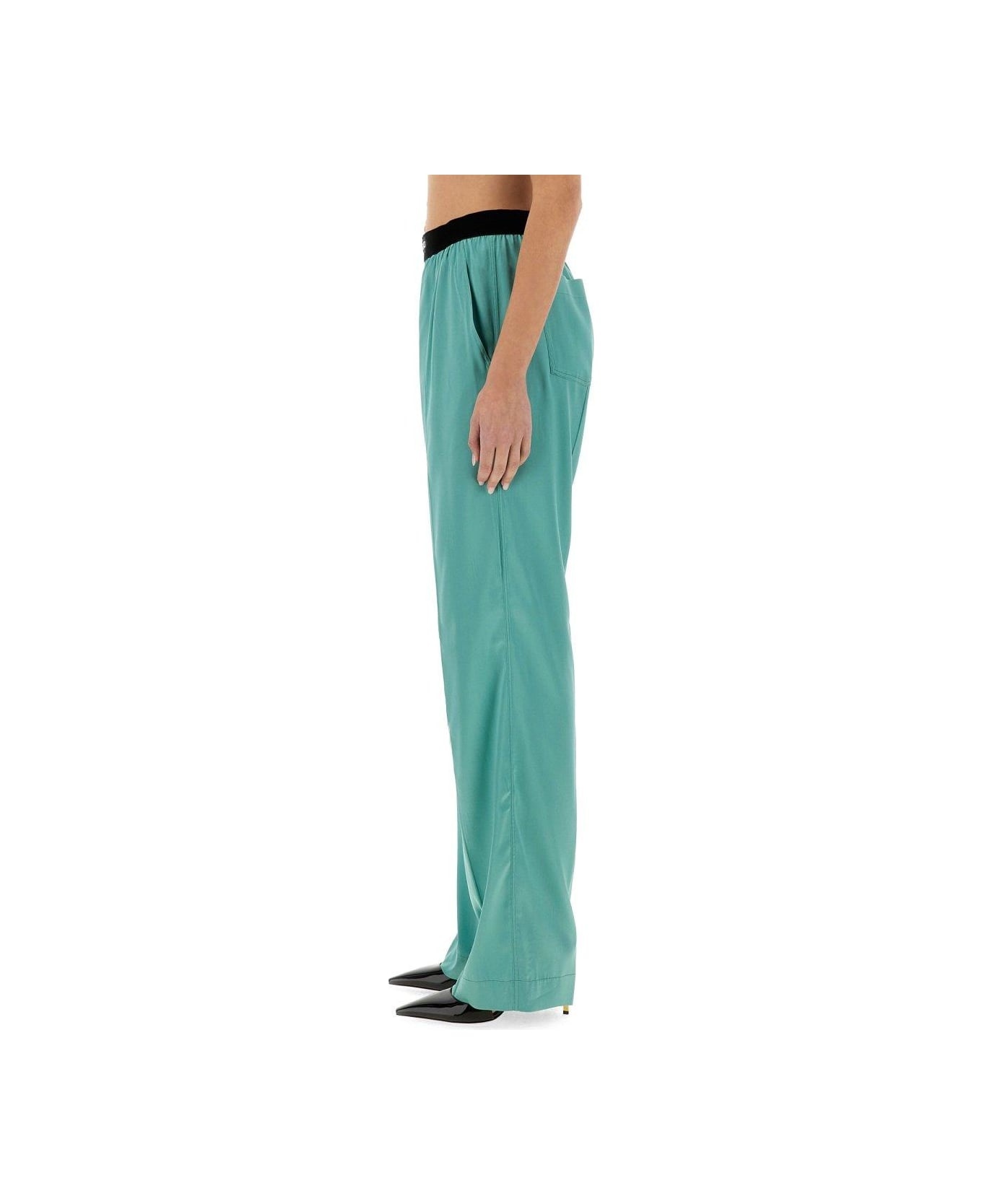 Straight Leg Satin Pants - 3
