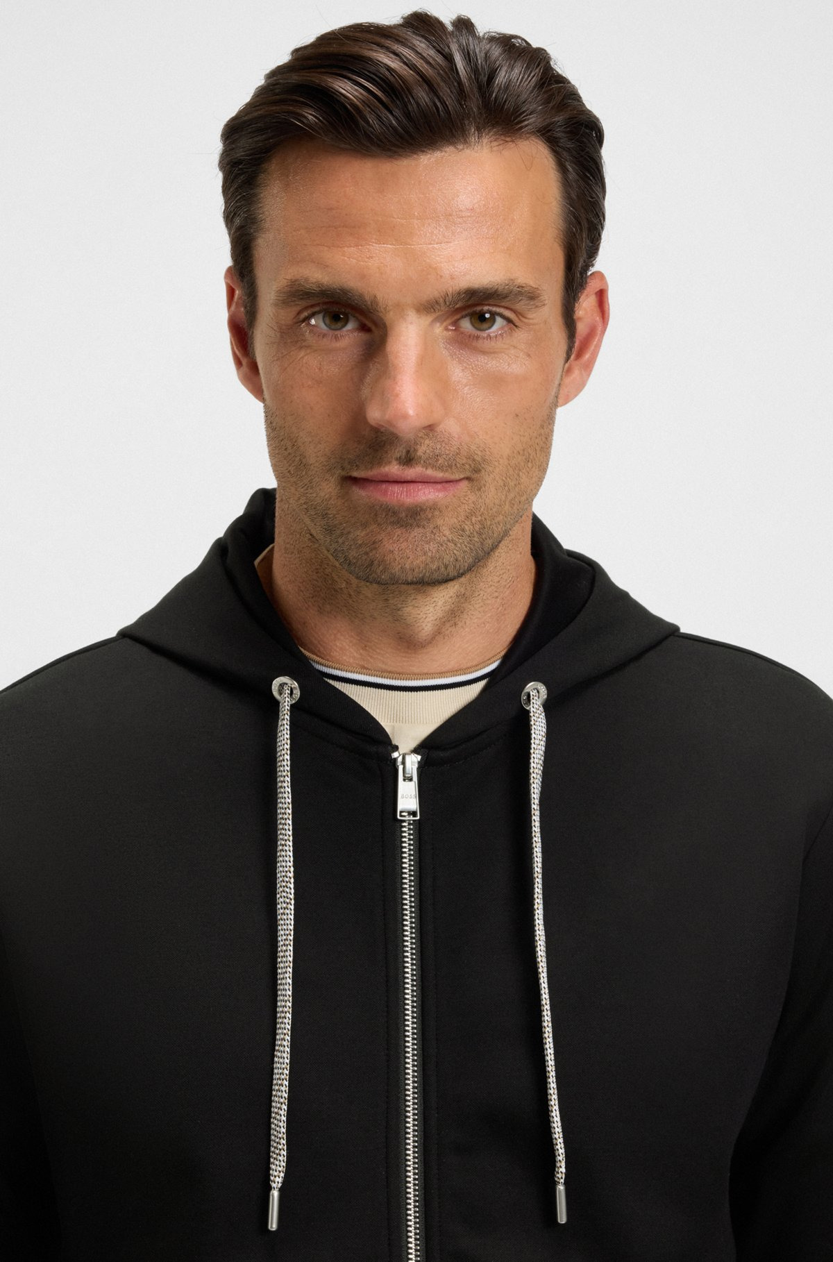 ZIP-UP HOODIE WITH PATTERNED DRAWCORDS - 3