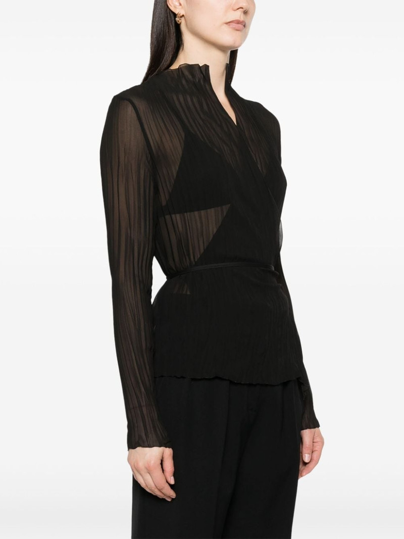 semi-sheer plissÃ© blouse 3