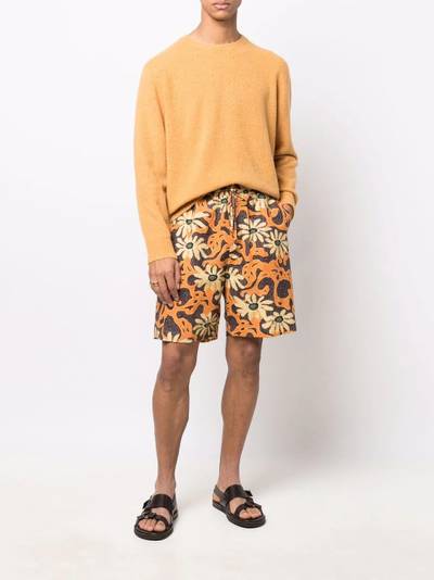 Nanushka floral-print elasticated-waist Bermuda shorts outlook