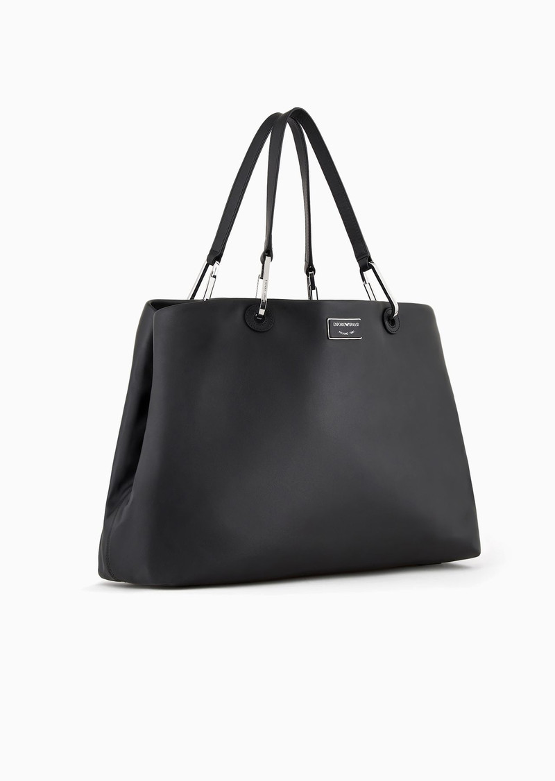 EMPORIO ARMANI ASV large ecological leather MyEA shopper bag outlook