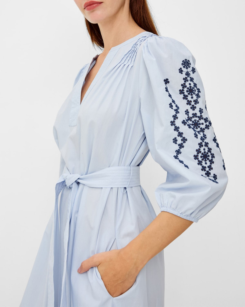 Carmel Embroidered Cotton Midi Dress 5