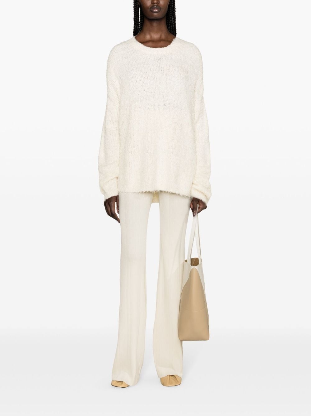 brushed-effect silk jumper - 2