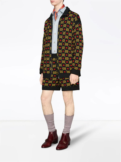 GUCCI GG star cotton jacquard bomber jacket outlook