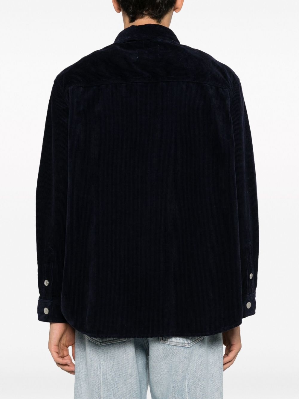 corduroy cotton silk-blend shirt - 4