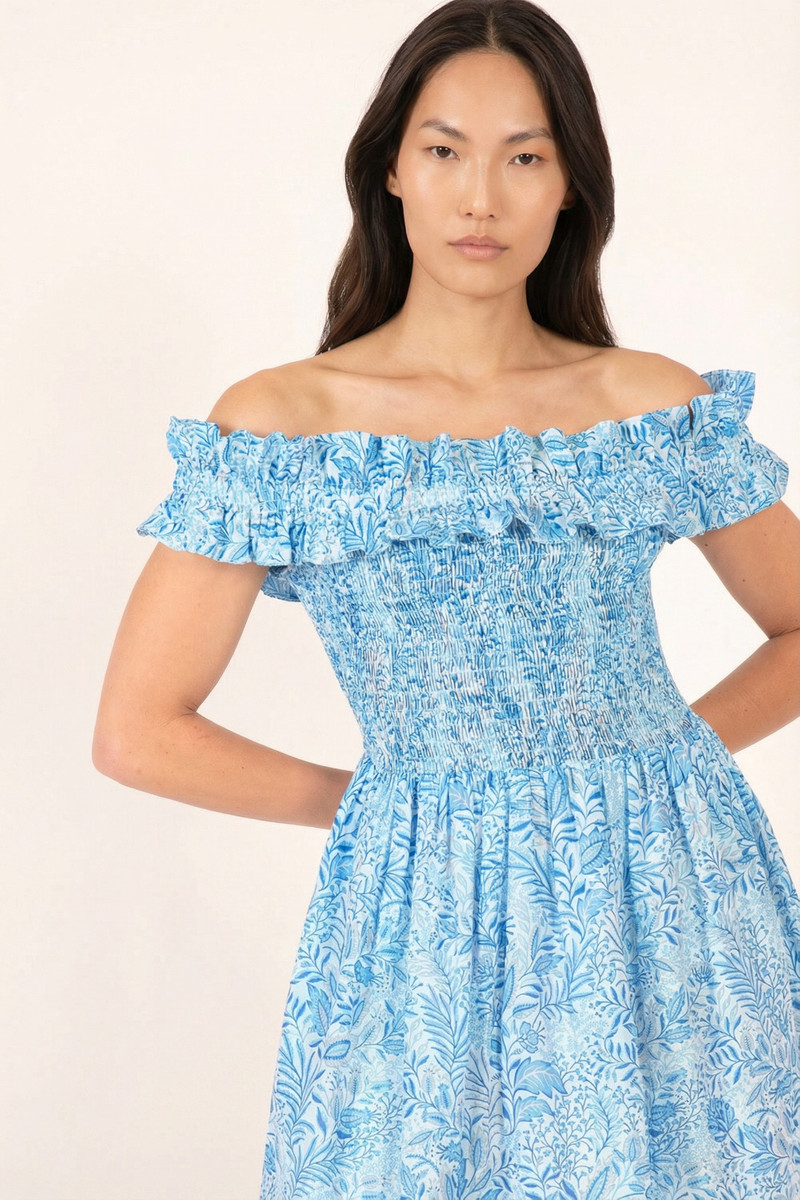 Mini Dress Amber - Blue Palmarosa 3