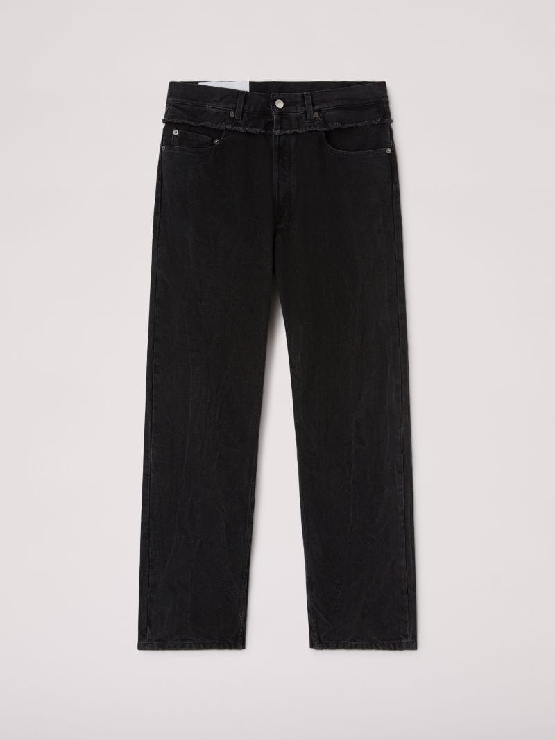 WAIST DETAIL DENIM PANTS - 1