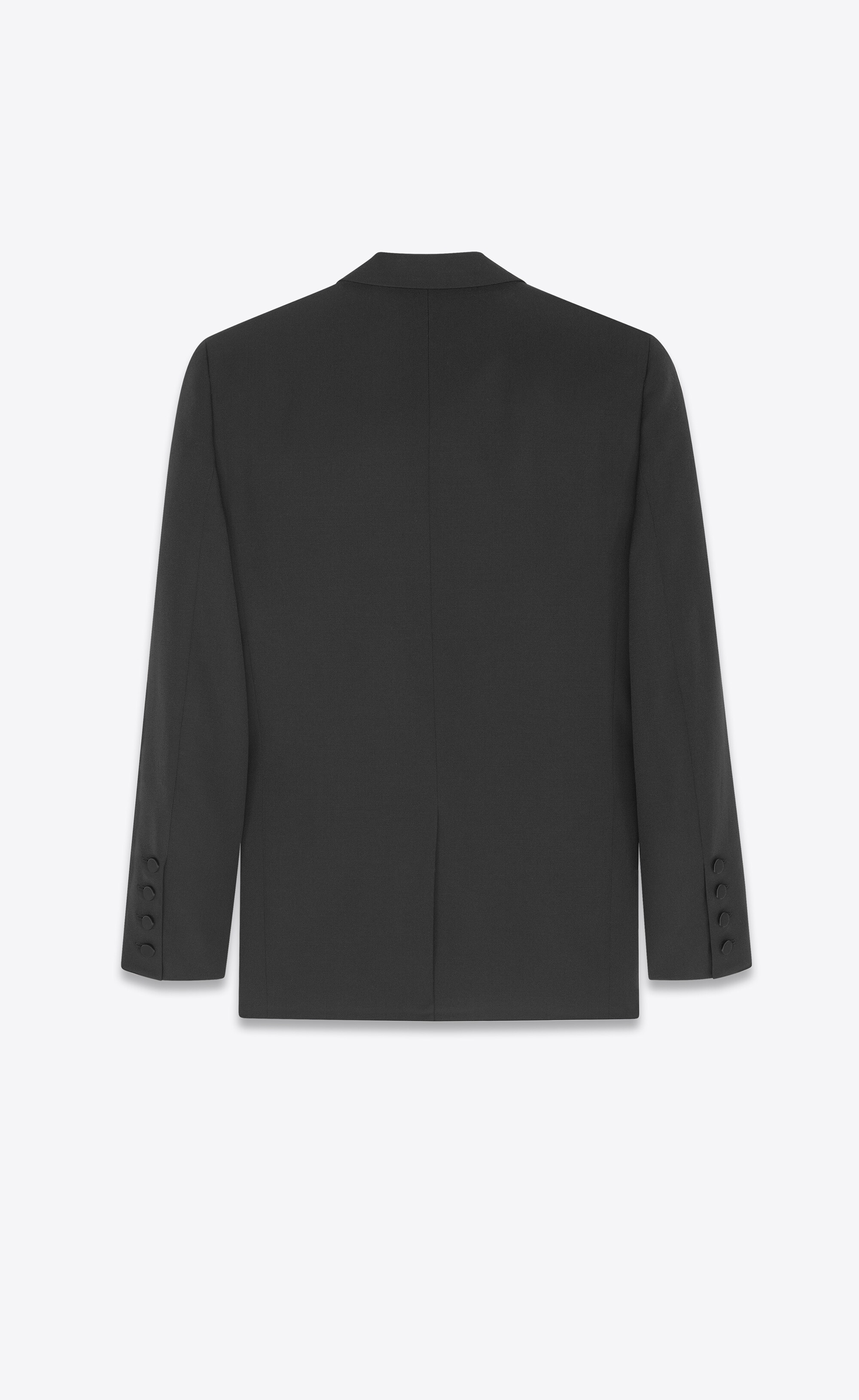 double-breasted tuxedo jacket in grain de poudre - 3