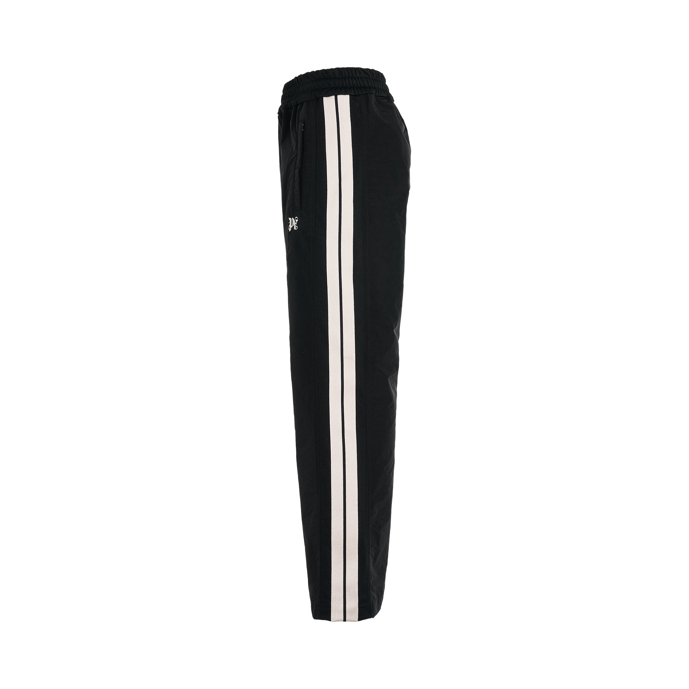 Monogram Nylon Track Pants in Black/Off White - 3