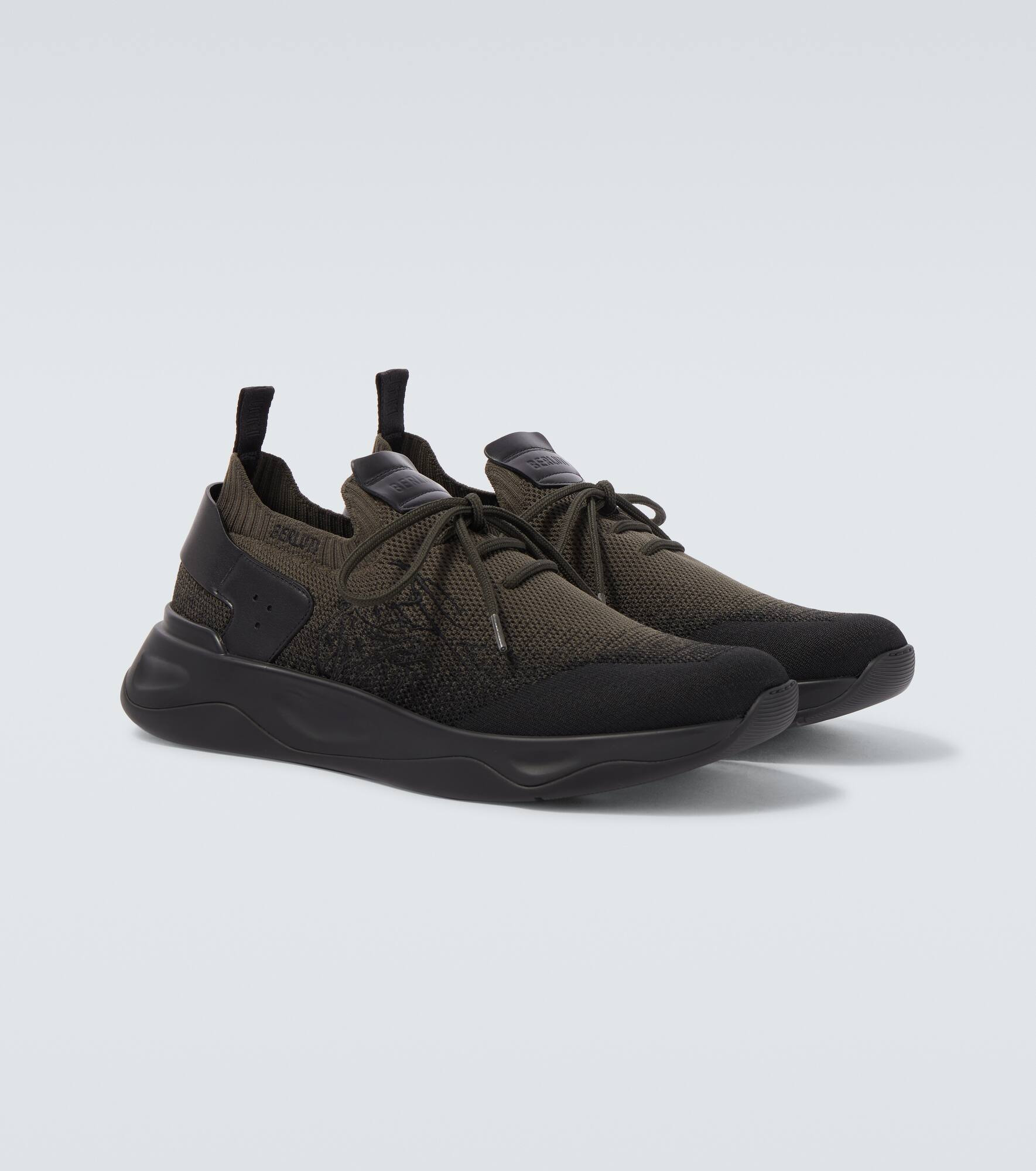 Shadow leather-trimmed sneakers - 5