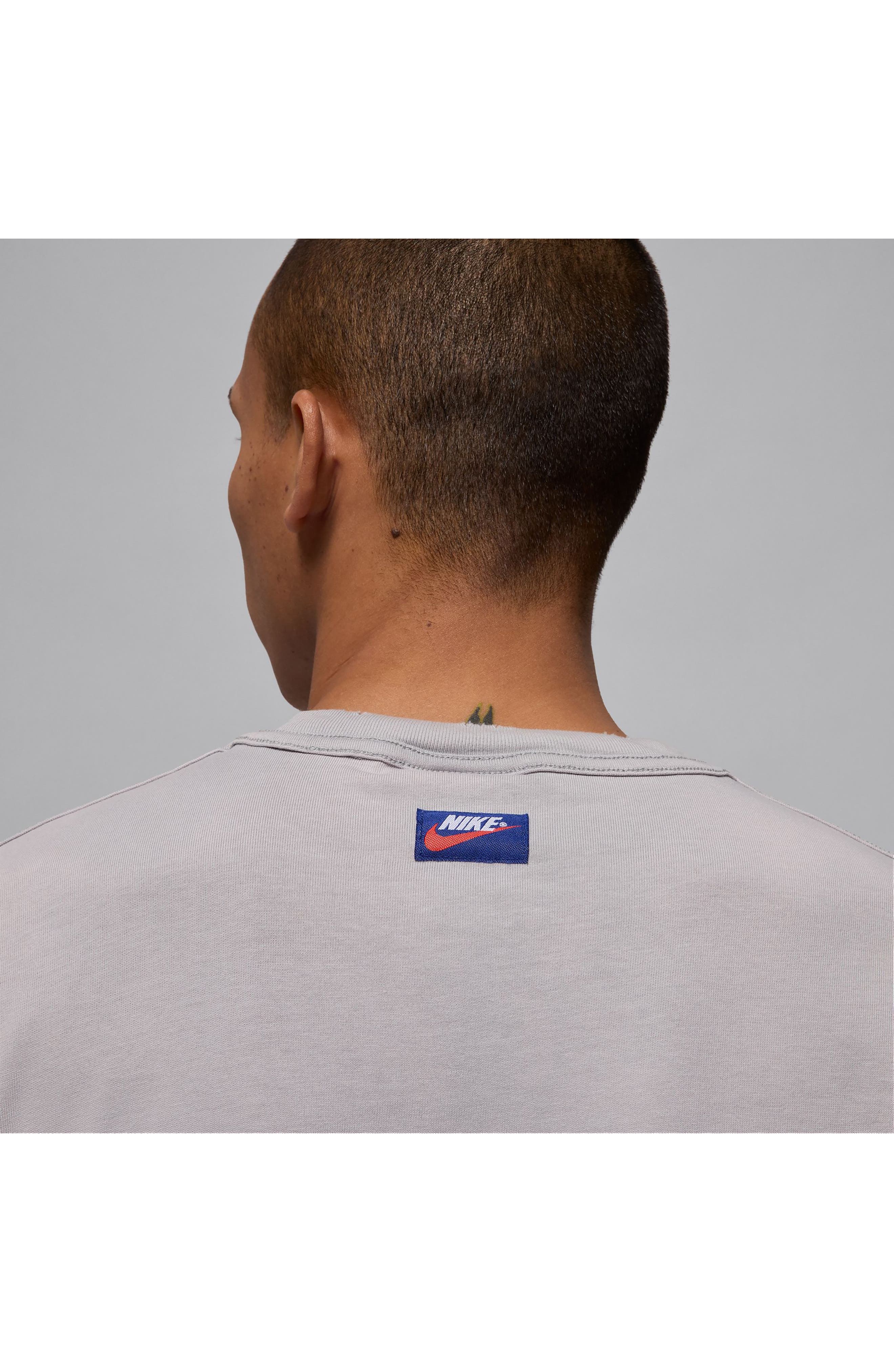 Jordan Rare Air Distressed Long Sleeve Graphic T-Shirt in Light Smoke Grey/Deep Royal at Nordstrom - 4