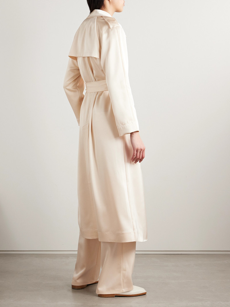 Barb Belted Satin Trench Coat 3