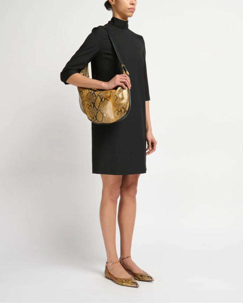 Marni AMBER PYTHON DOT SMALL HOBO BAG outlook