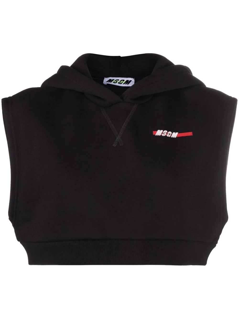 cropped logo hoodie - 1