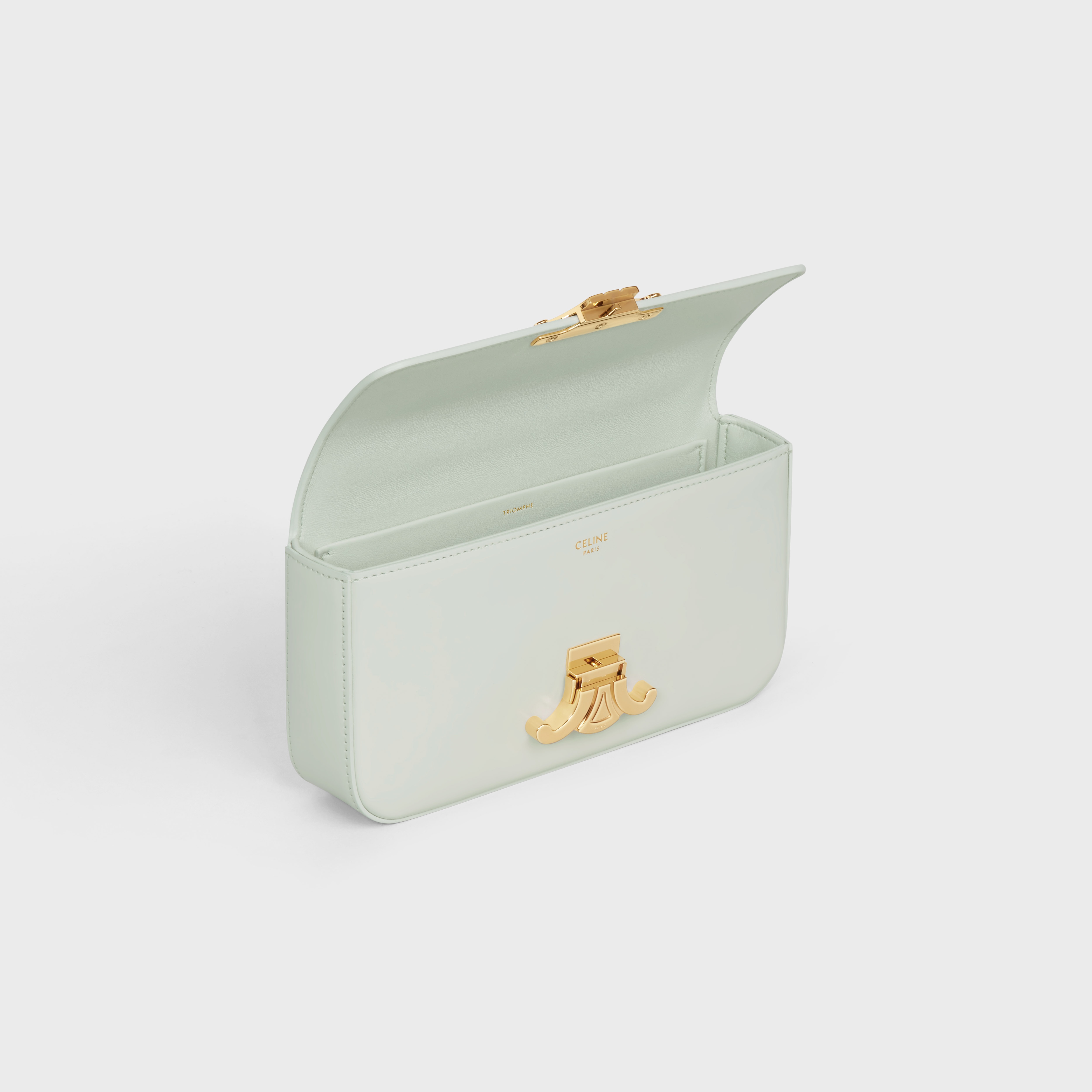 CHAIN SHOULDER BAG triomphe in shiny calfskin - 4