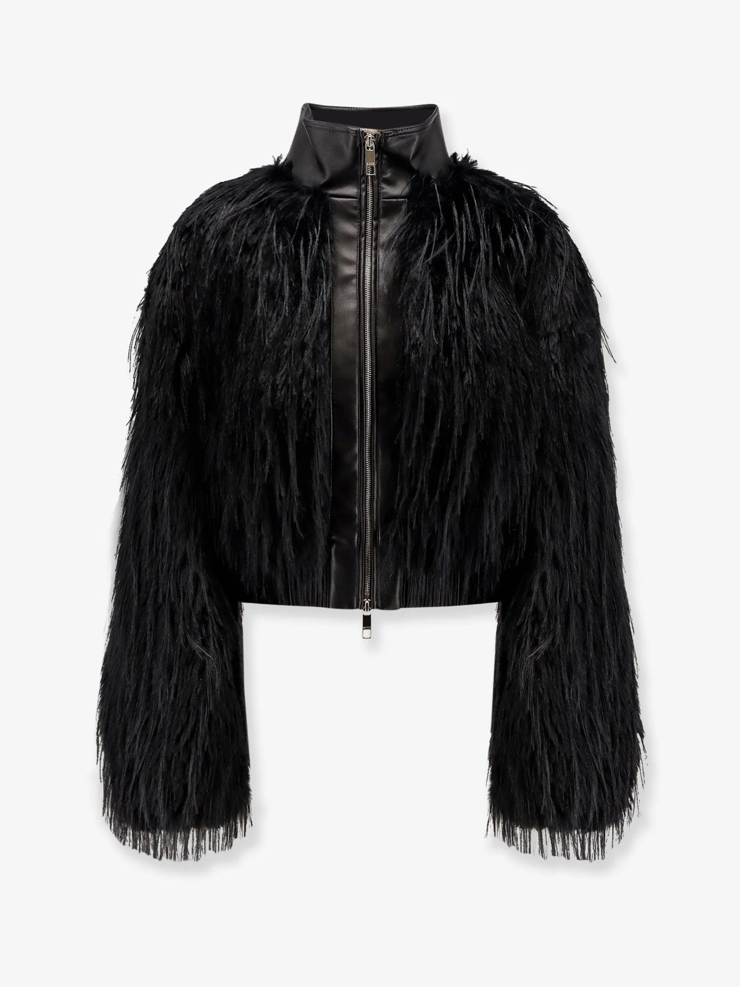 Boss Cecool Faux Leather Jacket With Feathers - 1