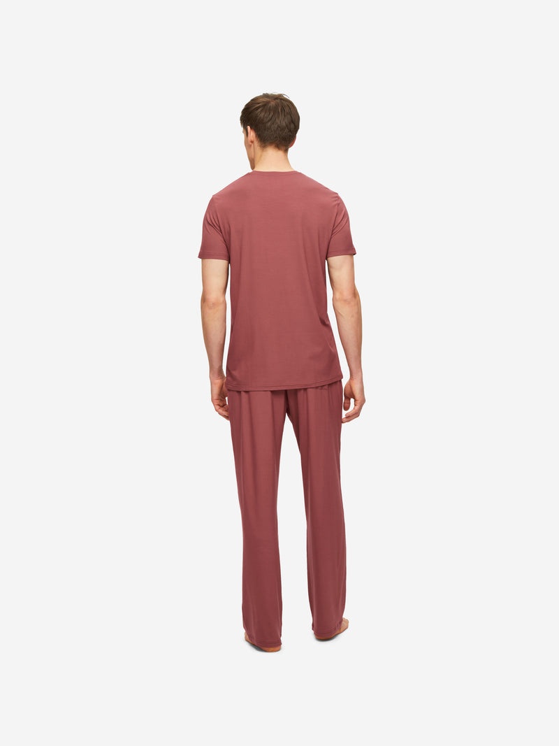 Men's T-Shirt Basel Micro Modal Stretch Brown - 4