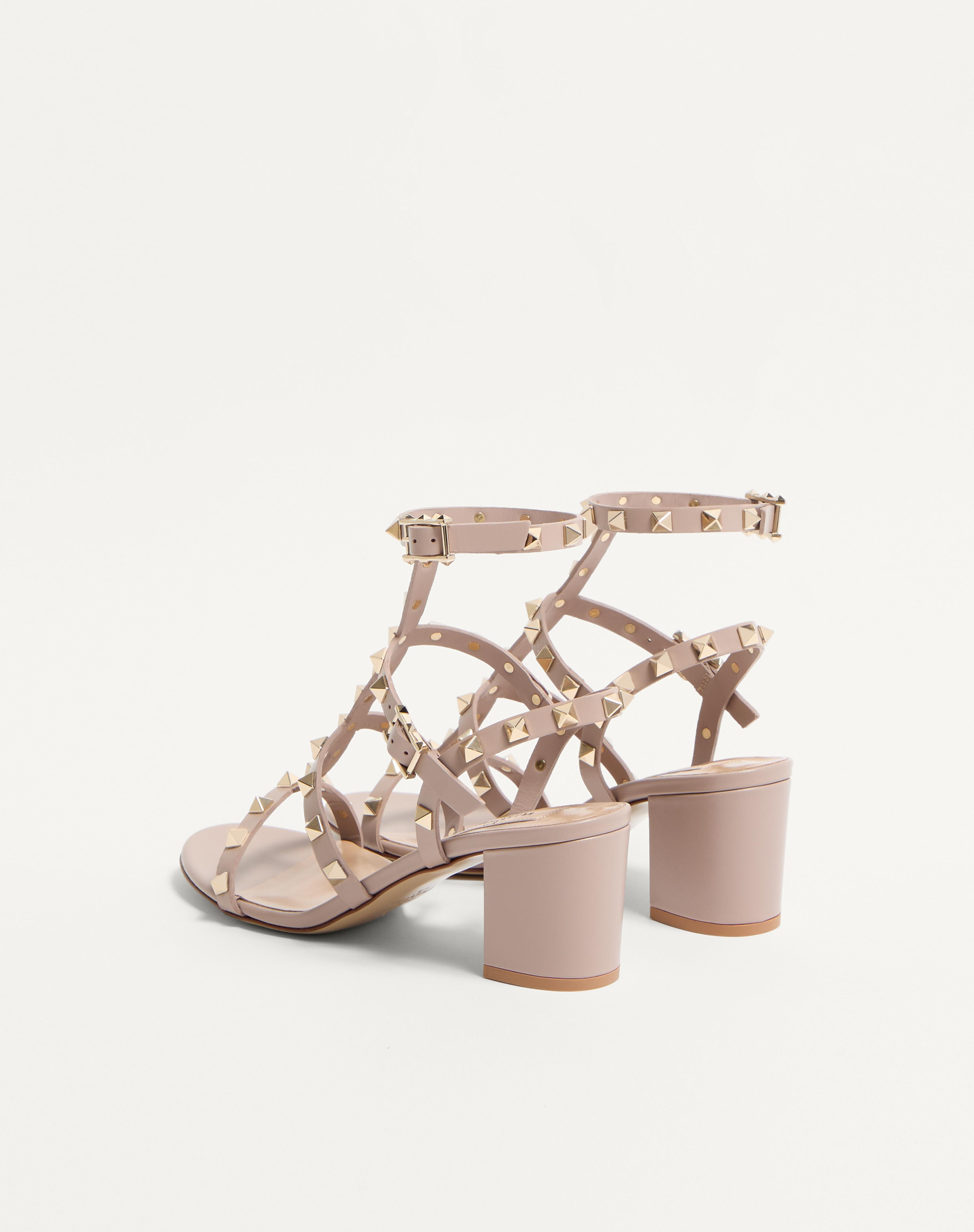 ROCKSTUD CALFSKIN ANKLE STRAP SANDAL 60 MM - 5