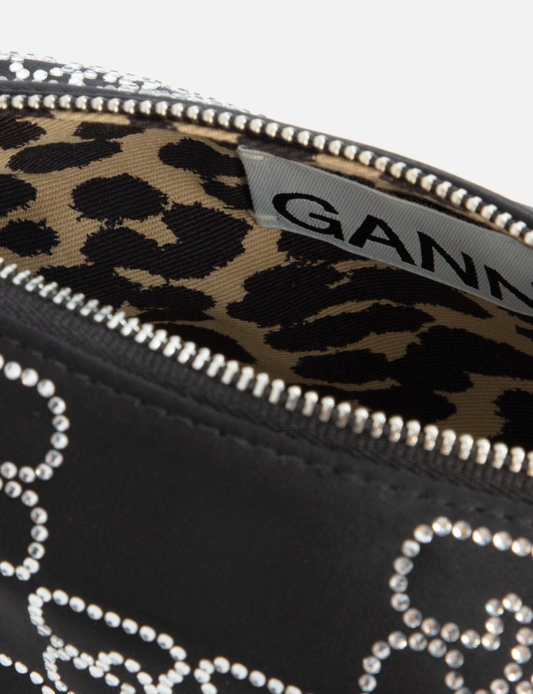 GANNI BUTTERFLY SMALL POUCH SATIN SPARKLE | hbx | REVERSIBLE