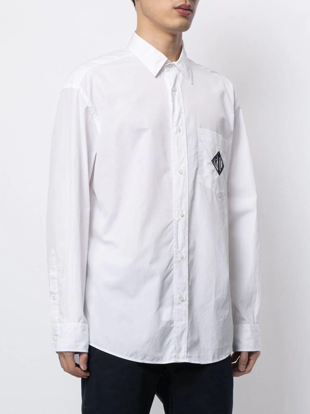 embroidered logo shirt - 3