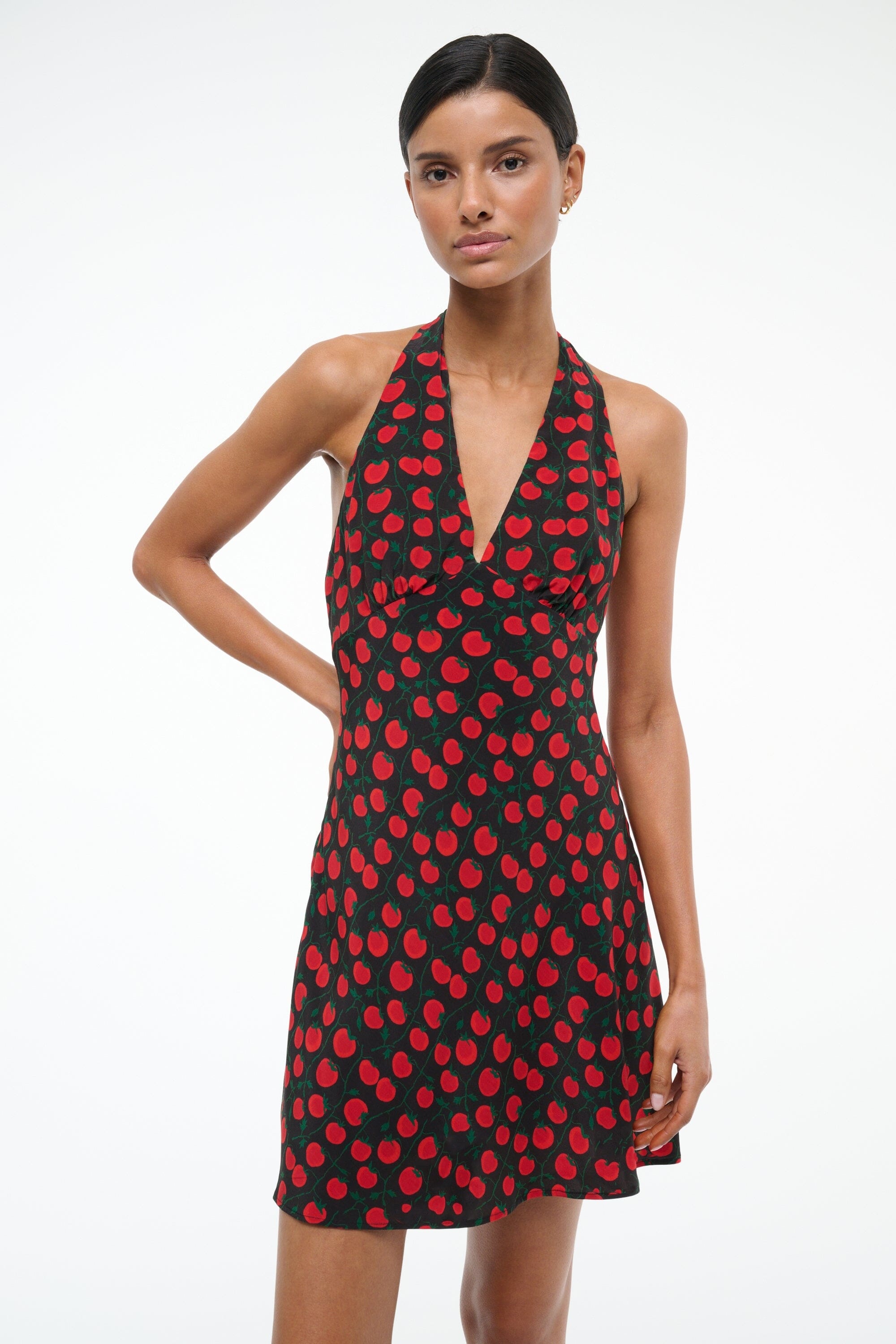 STAUD LUCCA MINI DRESS ON THE VINE BLACK - 2