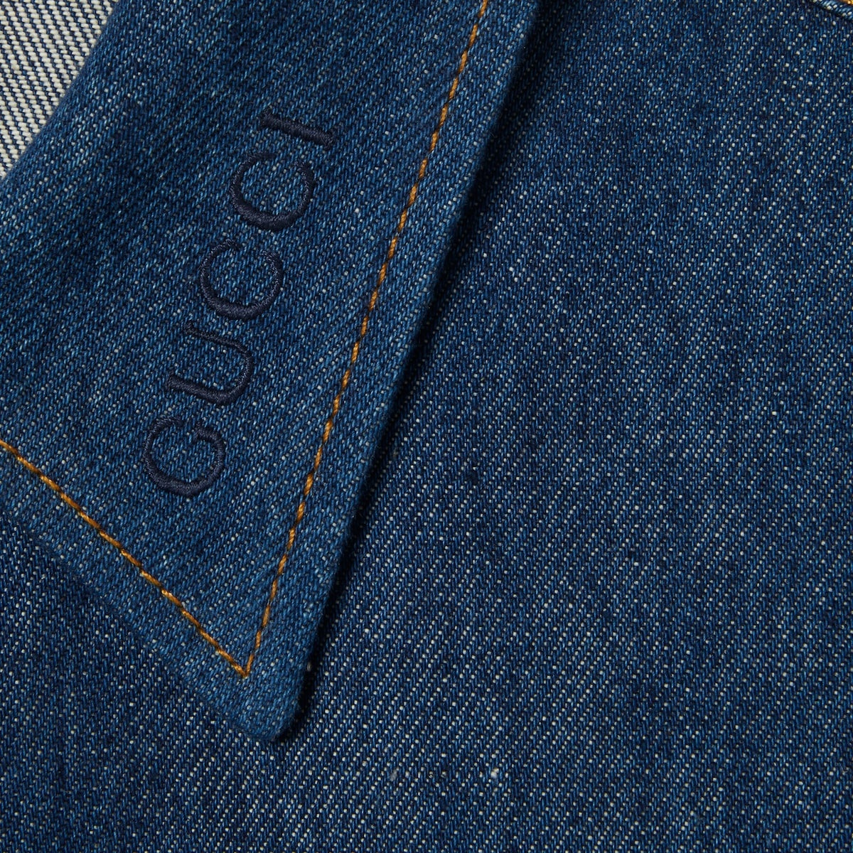 Embroidered denim shirt - 7