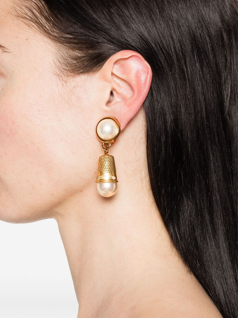 Moschino Thimble clip-on earrings outlook