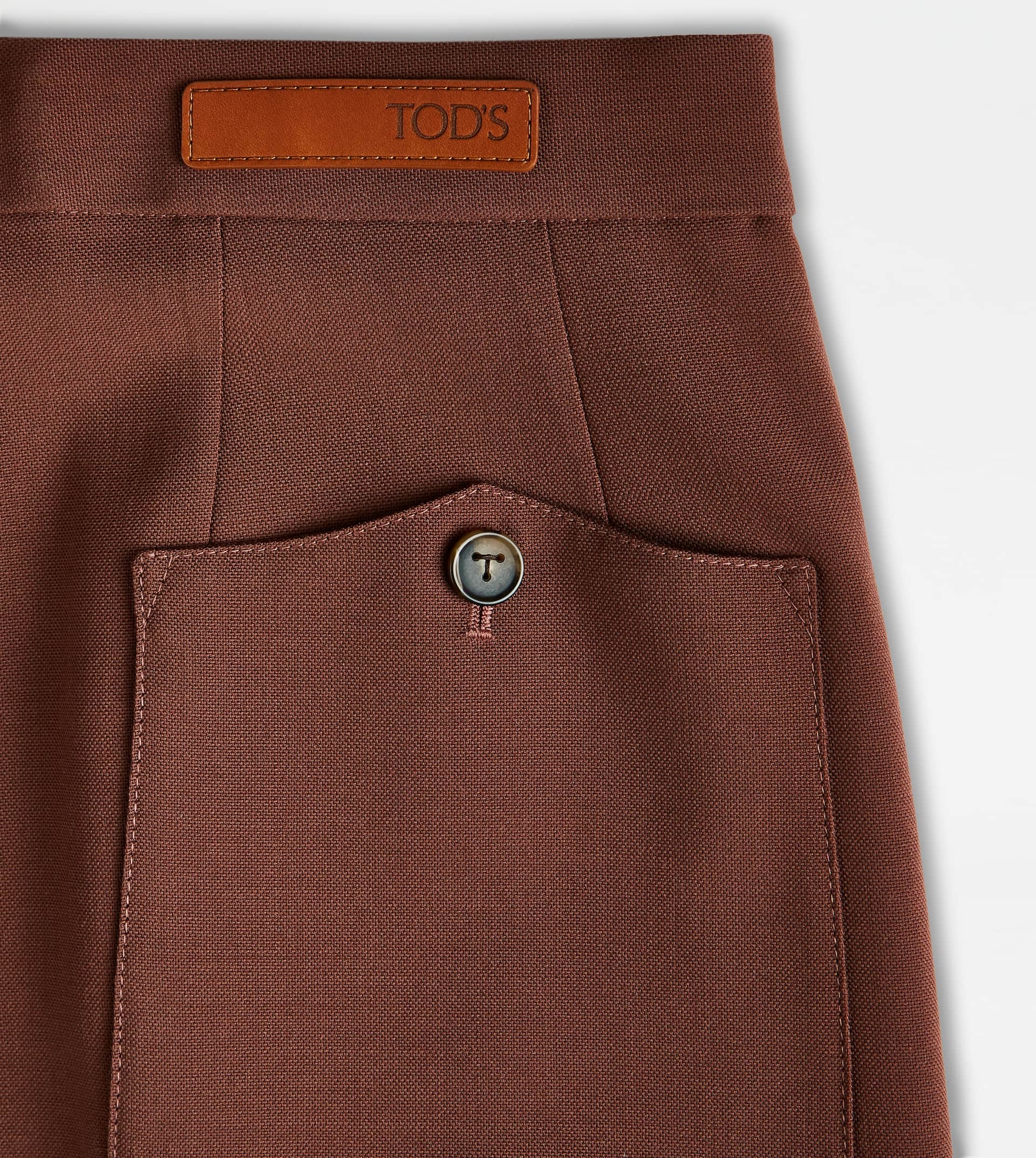 PANTS IN WOOL - BROWN - 8