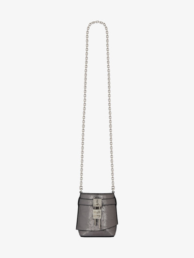 Givenchy MICRO SHARK LOCK BUCKET BAG IN LAMINATED LEATHER outlook