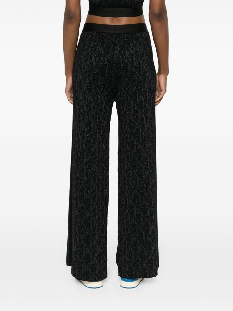 monogram-jacquard knitted trousers 4