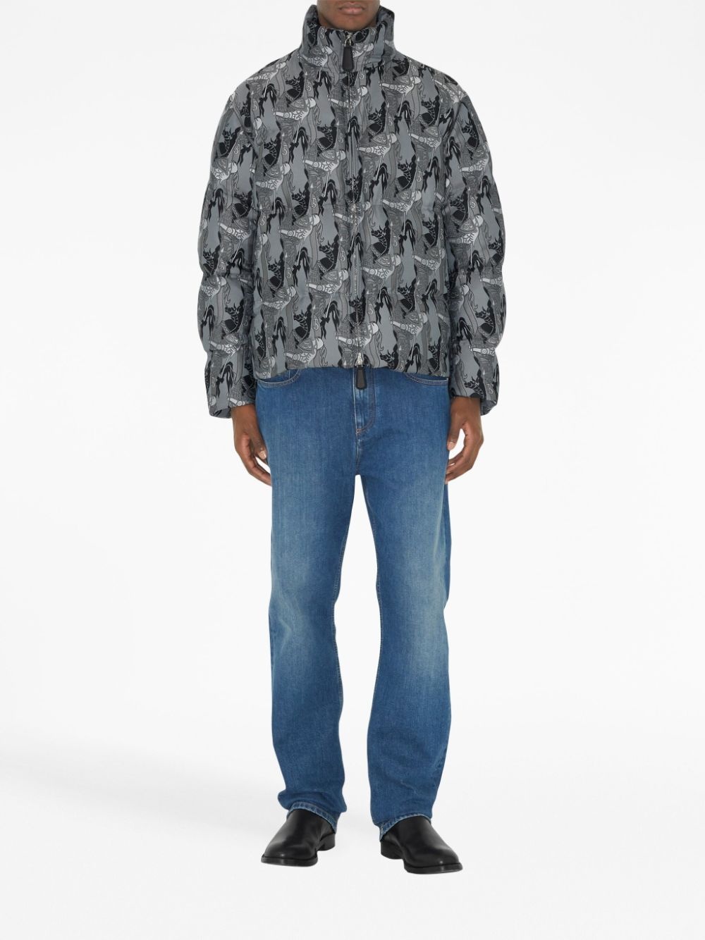 abstract-print padded jacket - 2