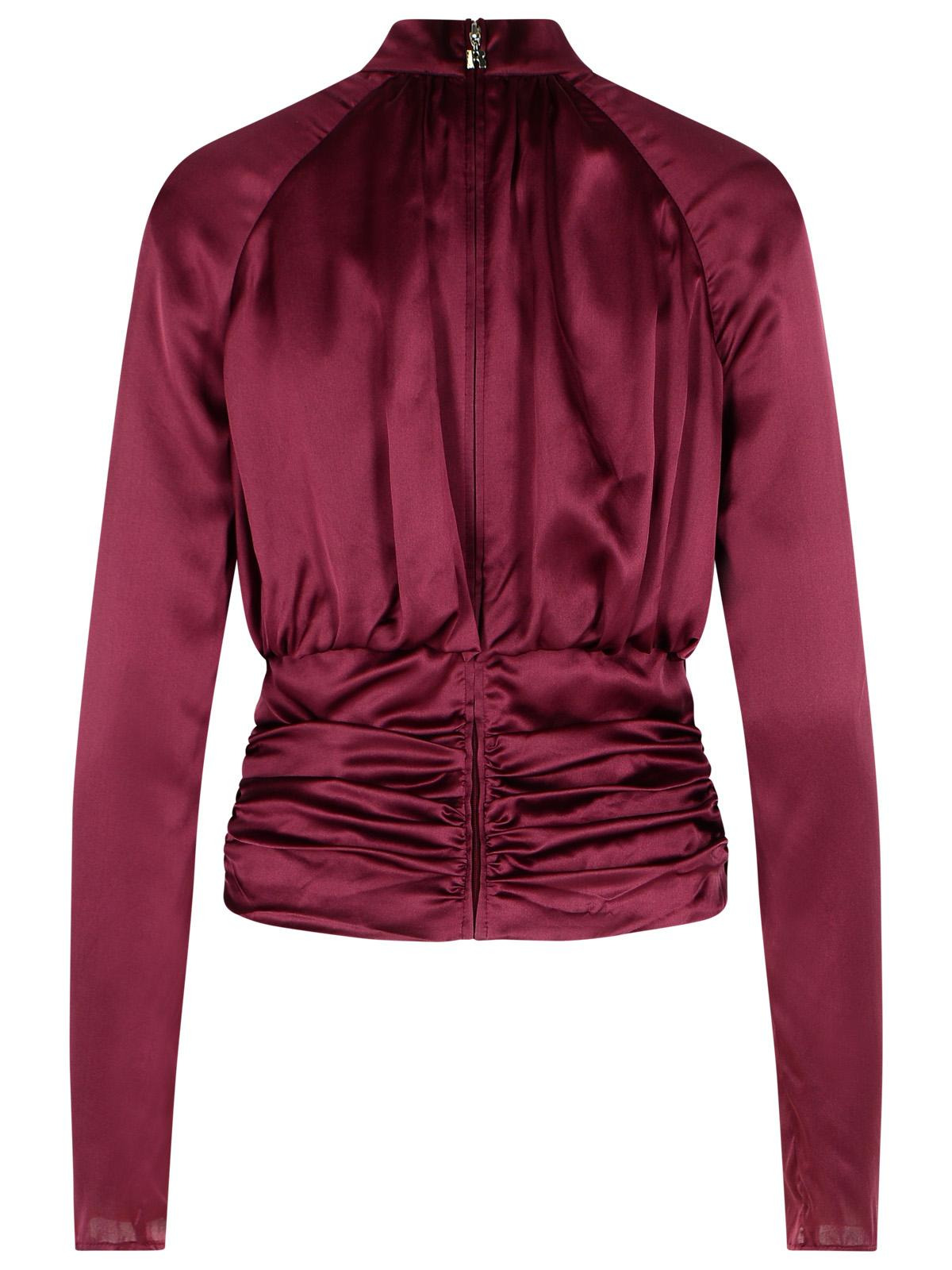 Rotate 'Kala' Burgundy Silk Blouse Women - 3