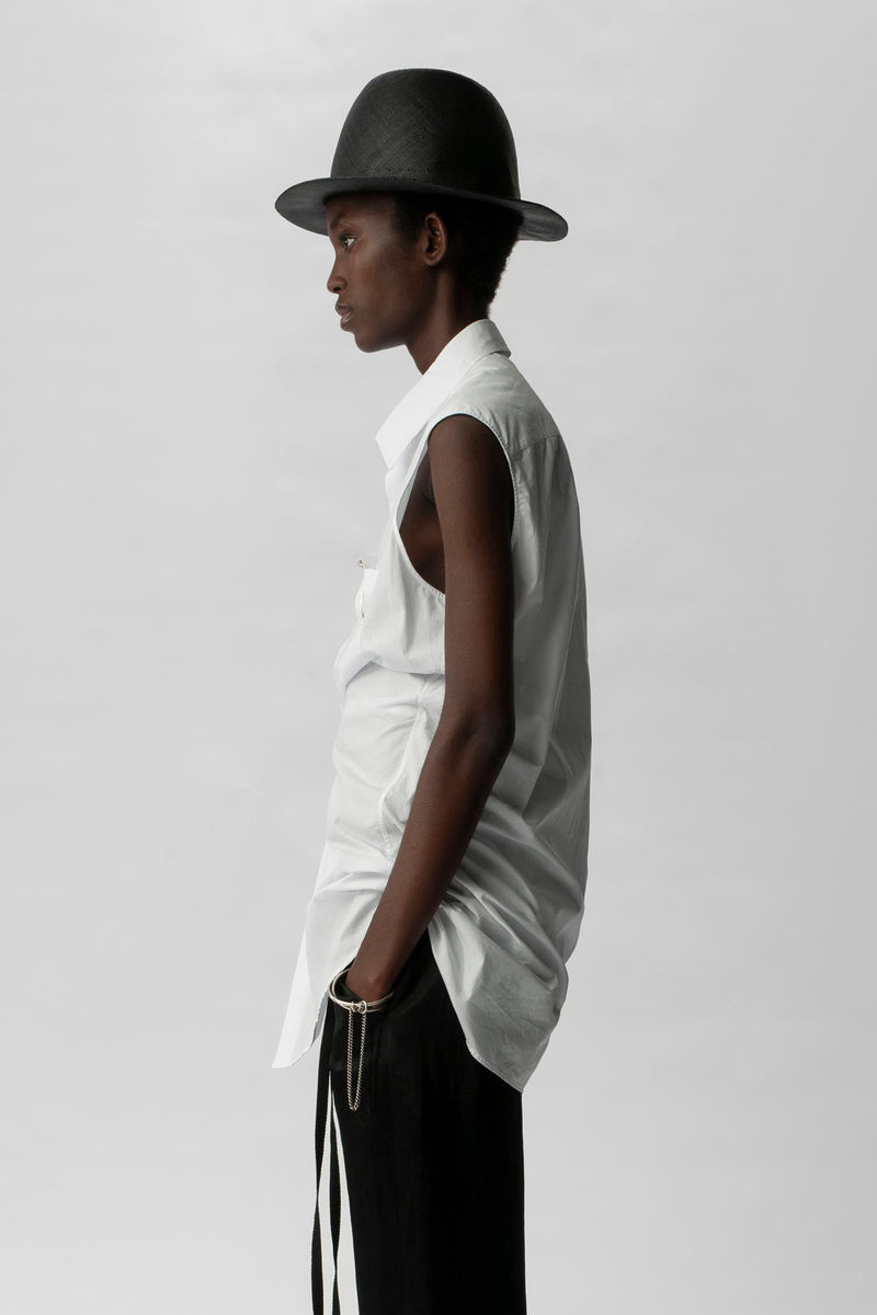 Ann Demeulemeester Amelie Sleveless Long High Comfort Shirt outlook