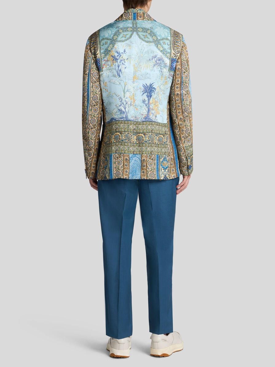 PARTIALLY-LINED BLAZER WITH THREE PATCH POCKETS - 4