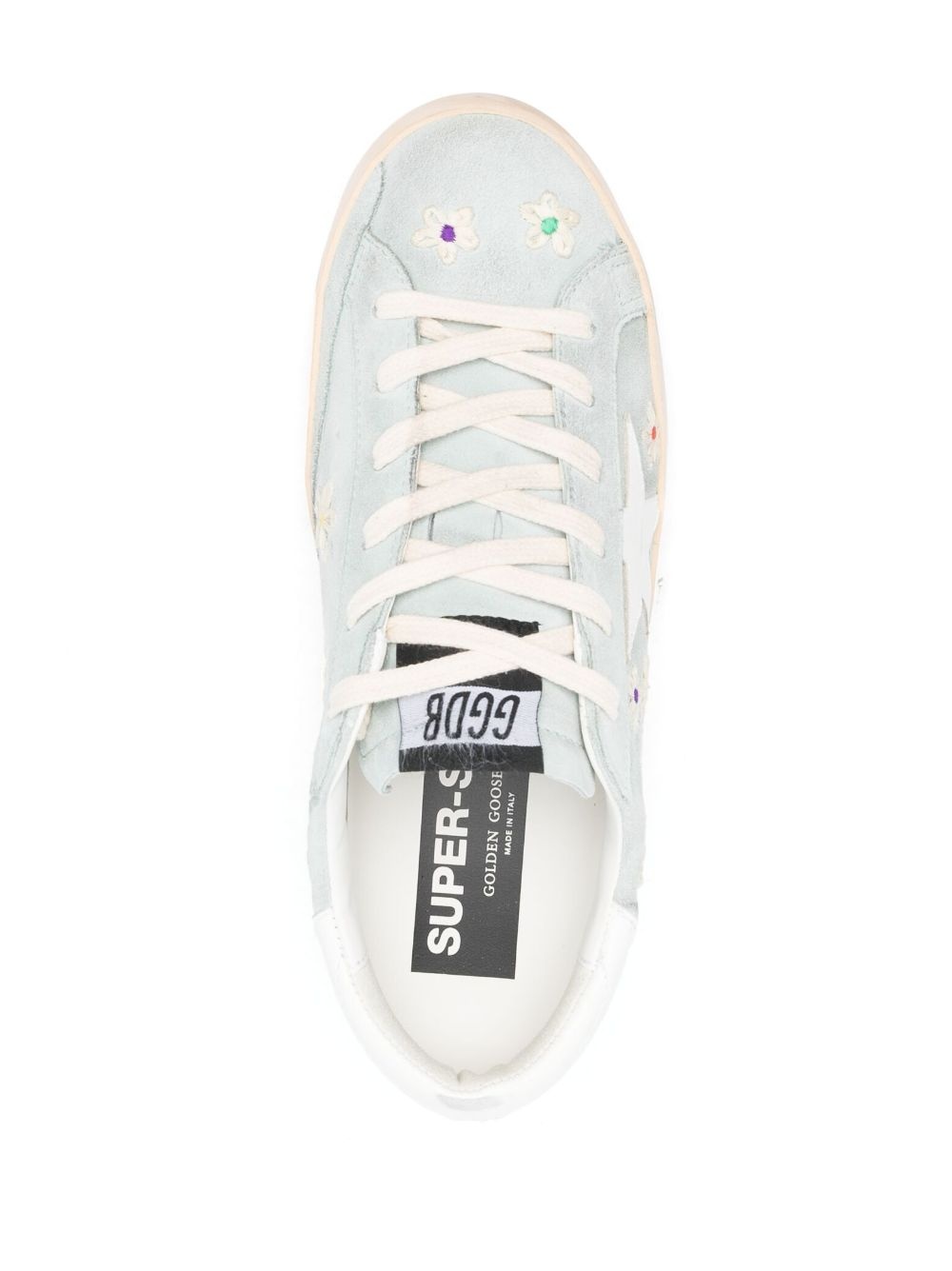Superstar floral-embroidered suede sneakers - 4