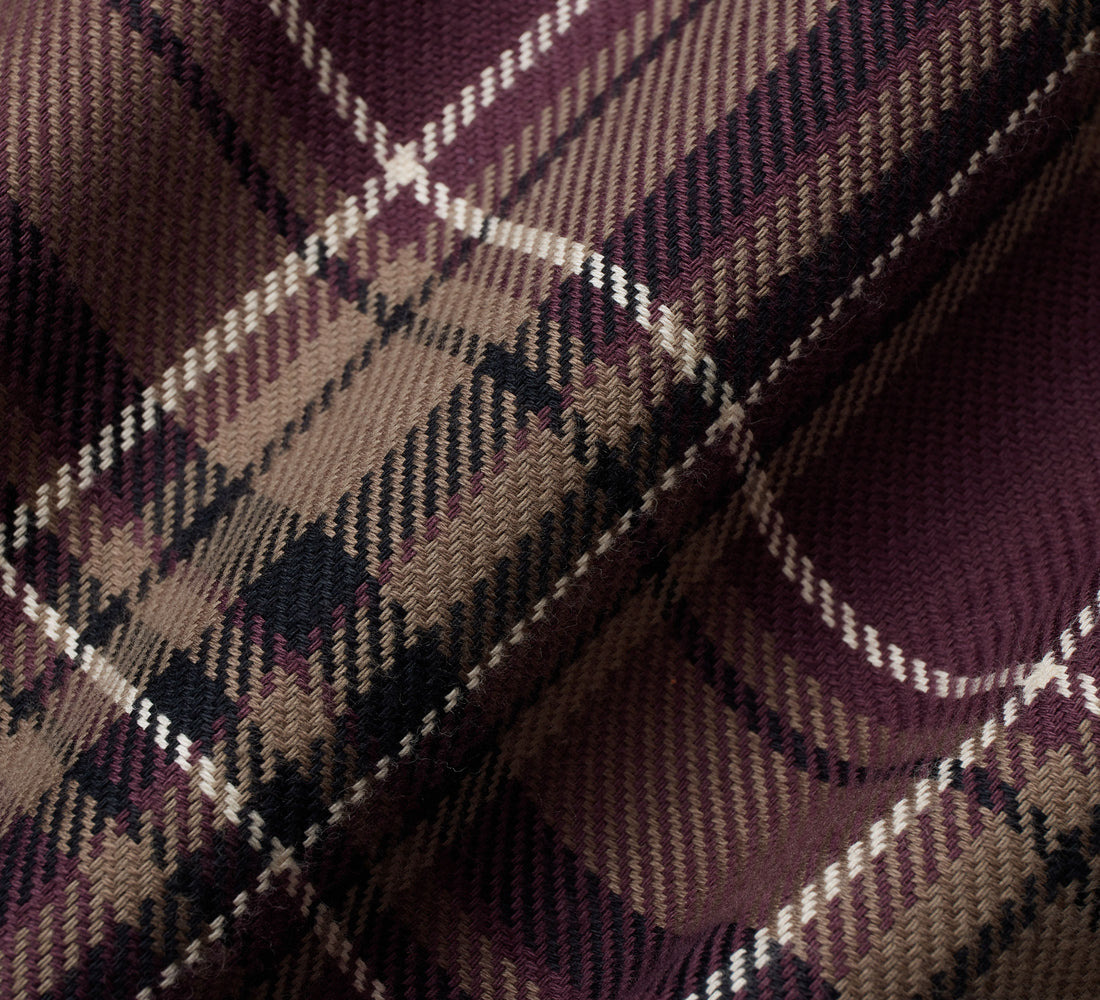 Utility Flannel - Burgundy Oak Plaid - 5
