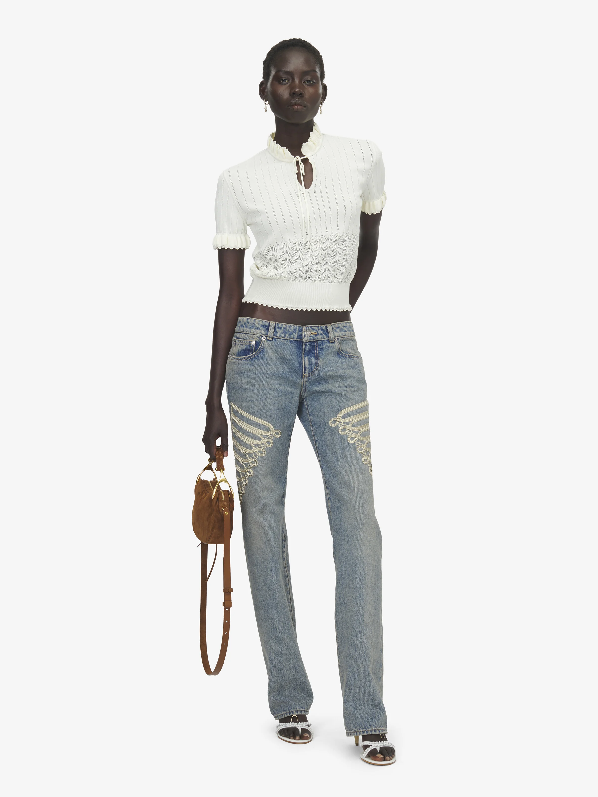 Pointelle Knit Top - 1
