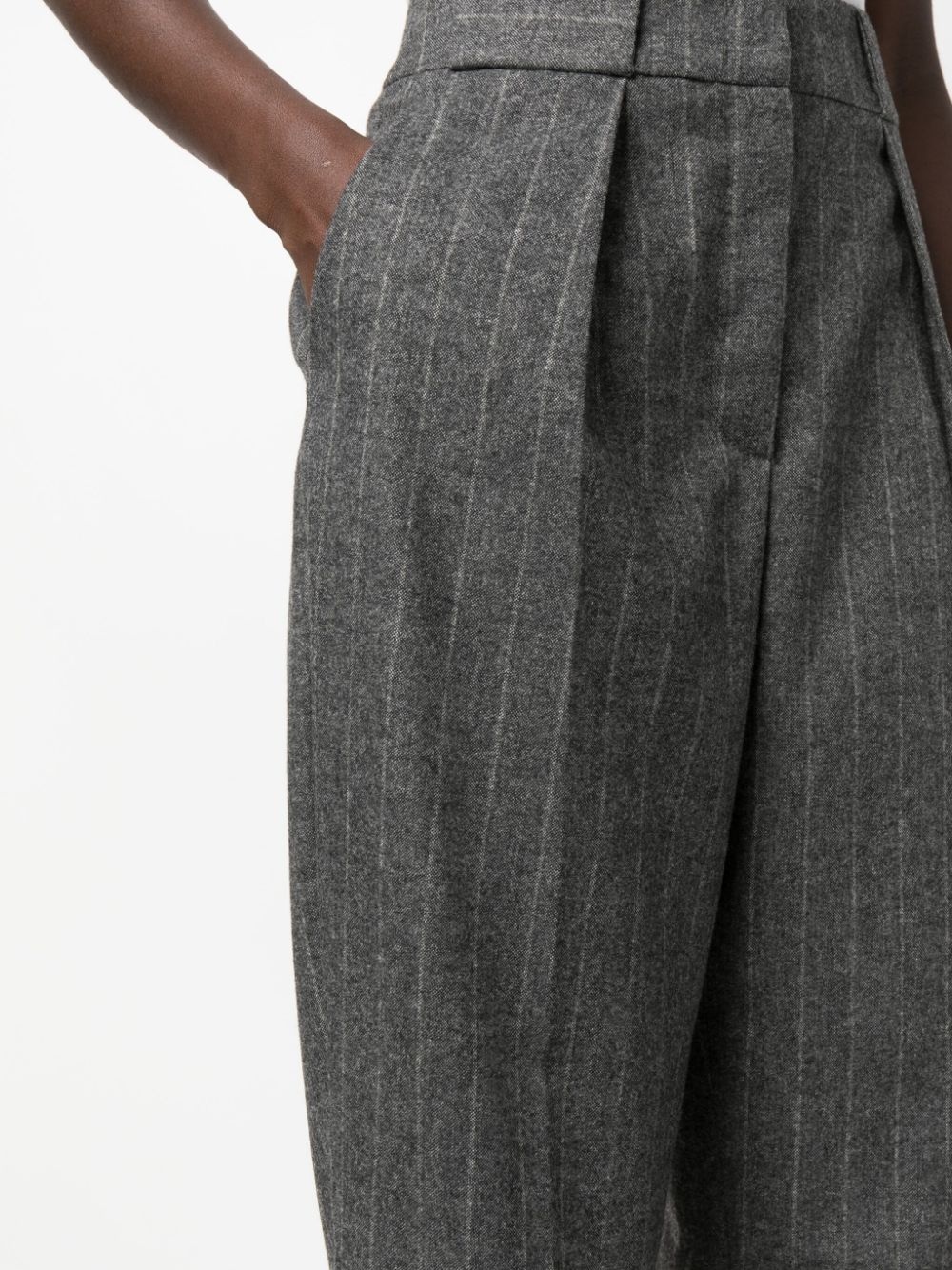 pinstripe-pattern tailored trousers - 5