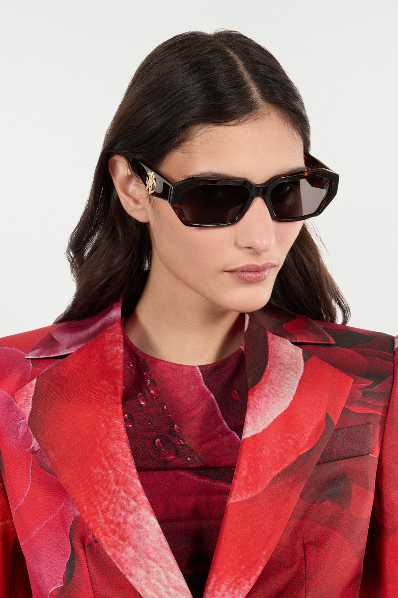 Roberto Cavalli Sunglasses with wide rectangular front and fangs outlook