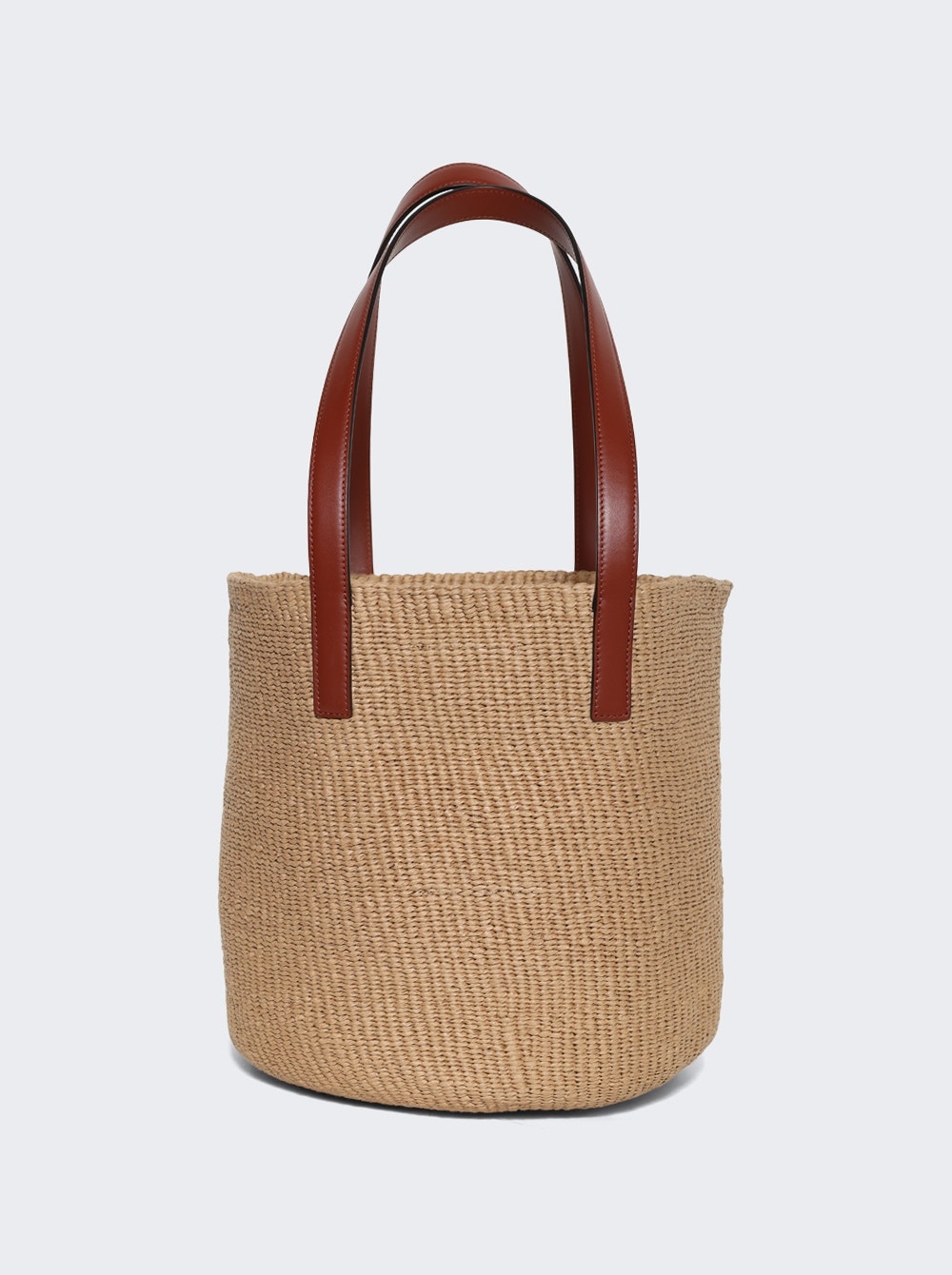Large Horse Medal Basket Bag Sepia Brown - 5