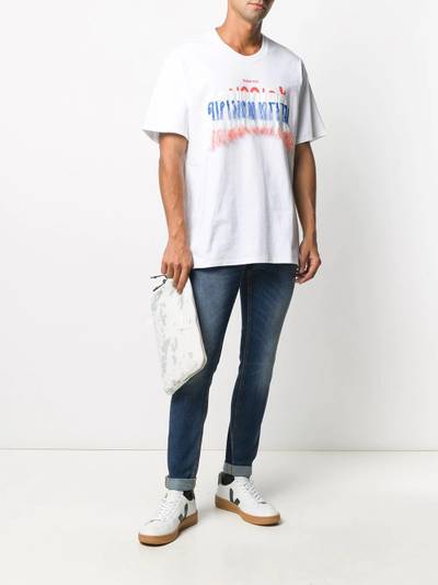 doublet frayed logo T-shirt outlook