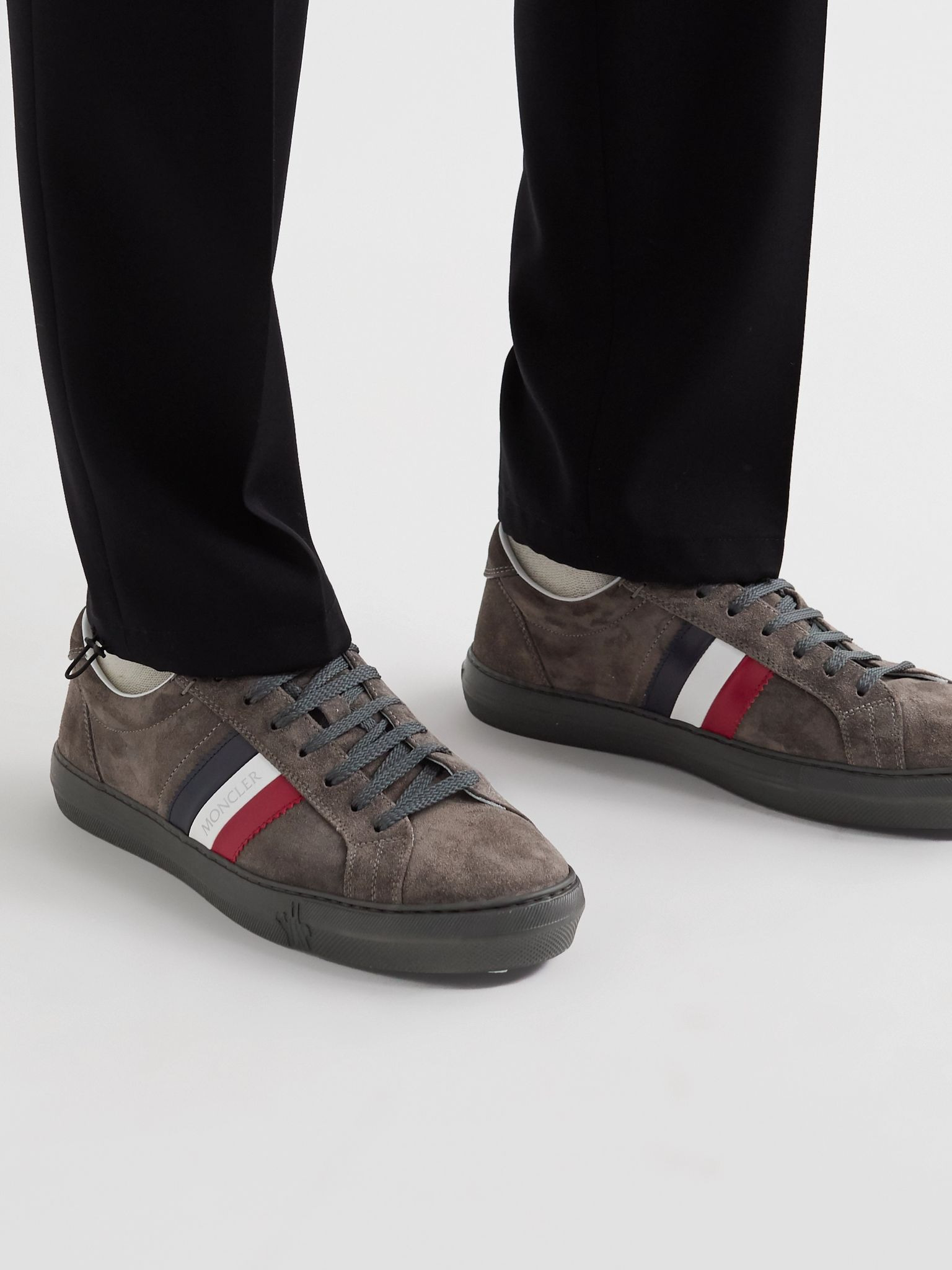 New Monaco Suede and Leather Sneakers Brown - 3